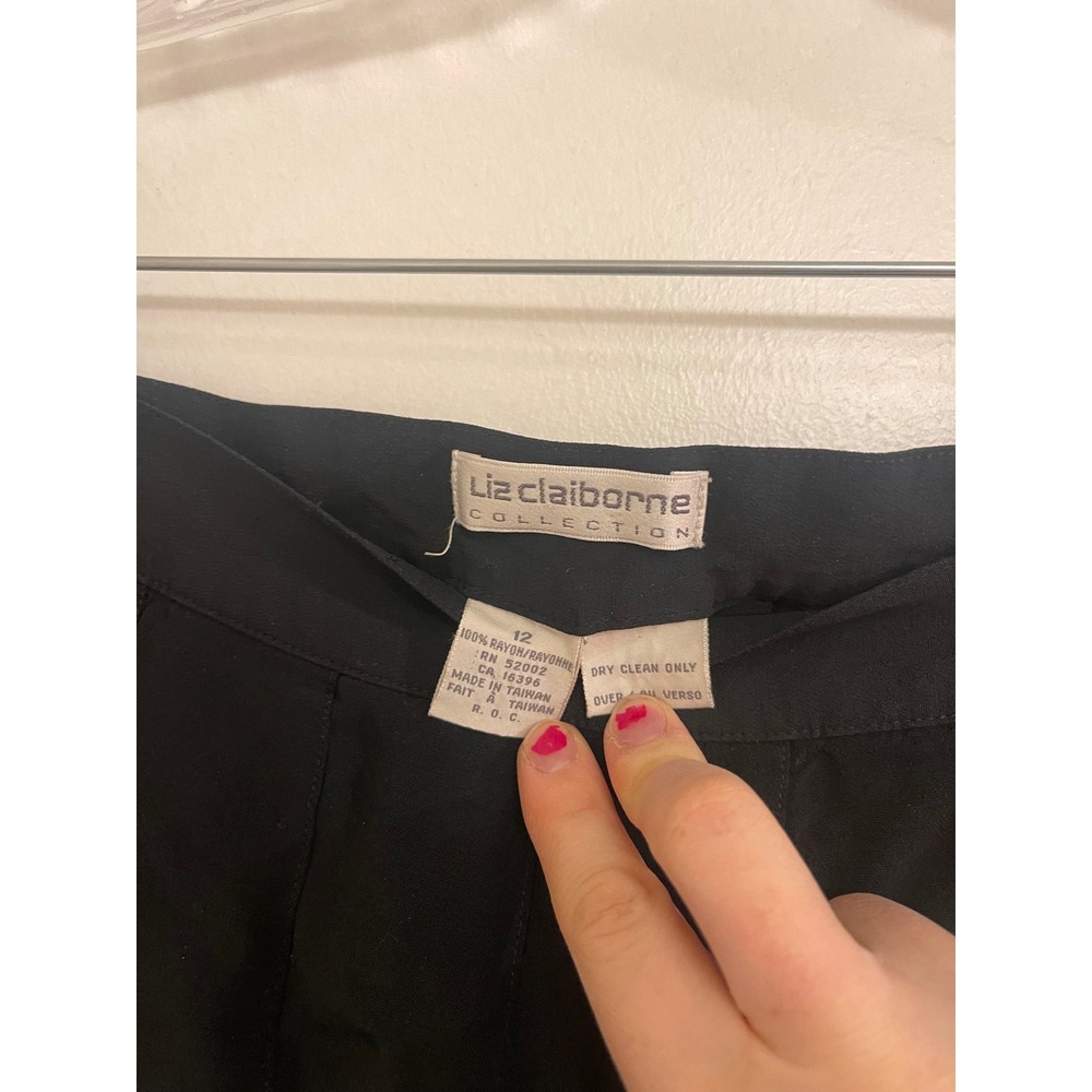 Vintage Pleated Black Midi Skirt Goth Cottagecore Twee Classic Preppy - Picture 5 of 6